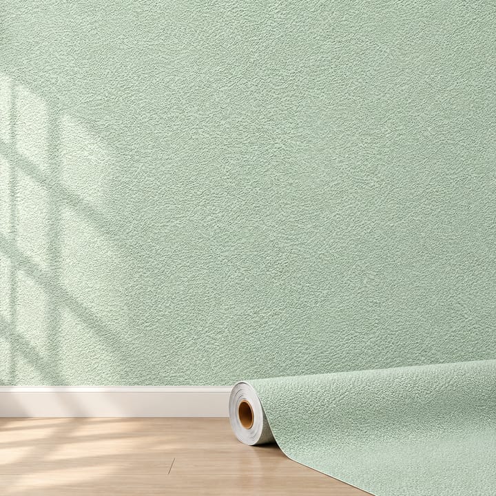 Textured Linen Peel and Stick Wallpaper, Light green diatom