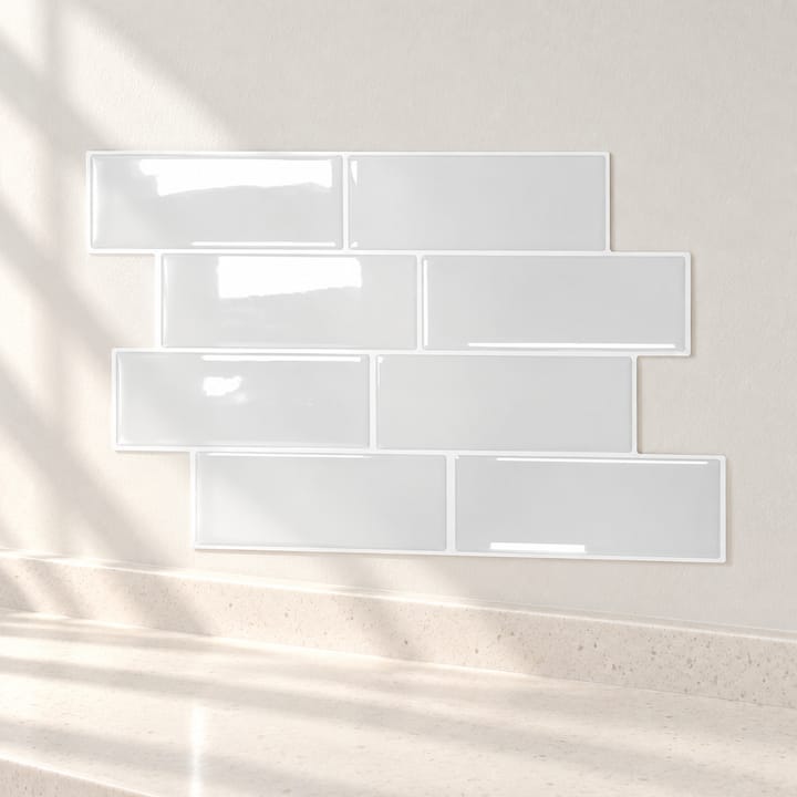Peel and Stick Backsplash Tile Sheets, Black