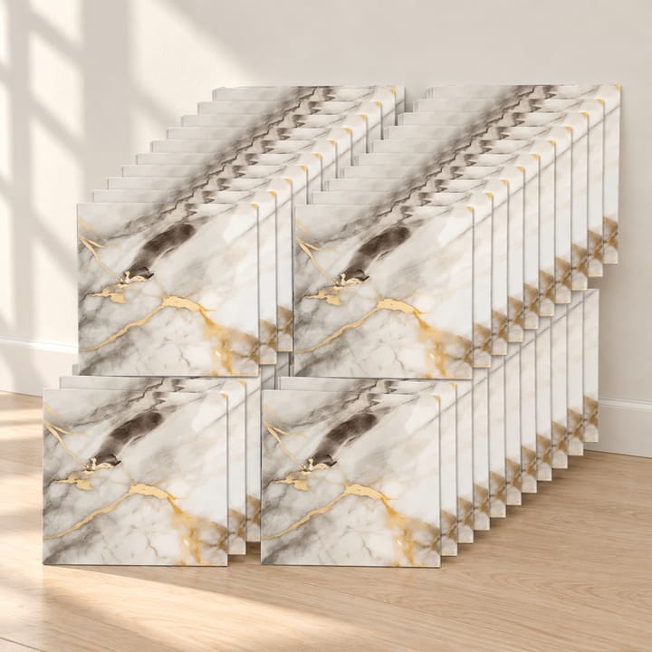 Marble Peel and Stick Tile Stickers, Pandora marble, 40 sheets