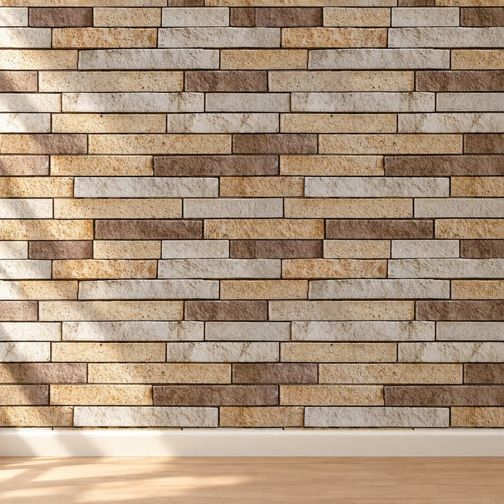 Stone and Pebble Peel and Stick Tile, Old beige travertine