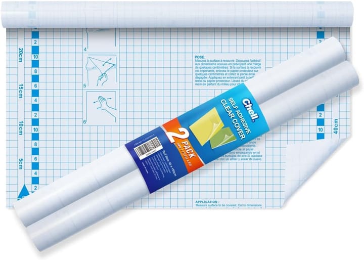 Clear Vinyl Adhesive Contact Paper, 2 rolls