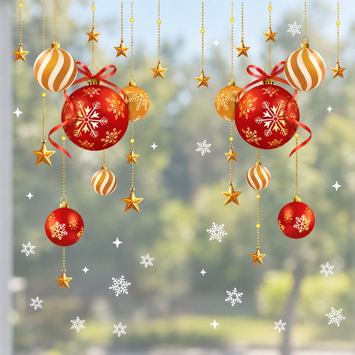 Christmas Ornament Window Decals