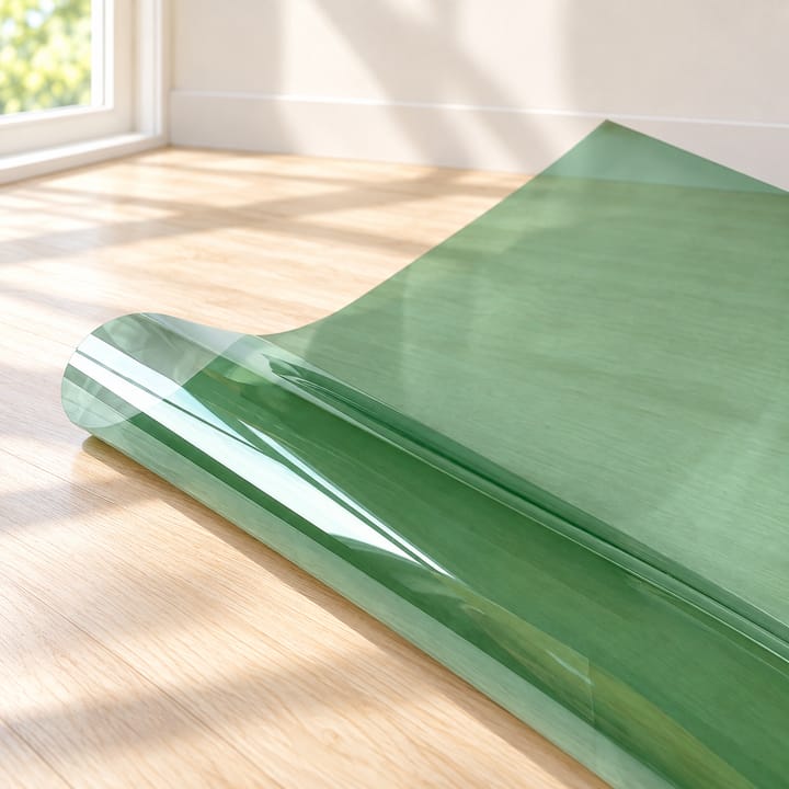 Colorful Stained Glass Window Cling Roll, Light green