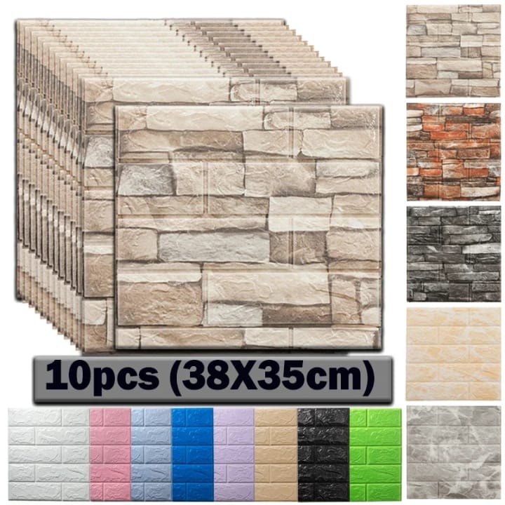 Peel and Stick 3D Foam Wall Panels