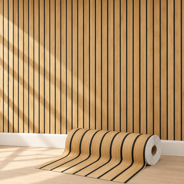 Grid Plaid Peel and Stick Wallpaper, Light brown