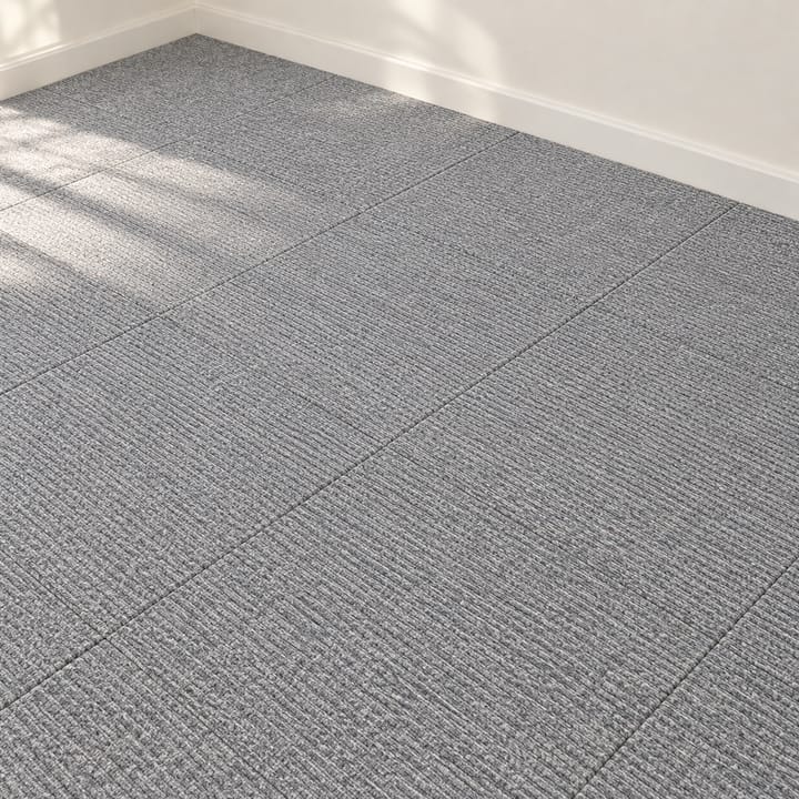 Soft Step Carpet Floor Tiles, Light gray, 20 sheets