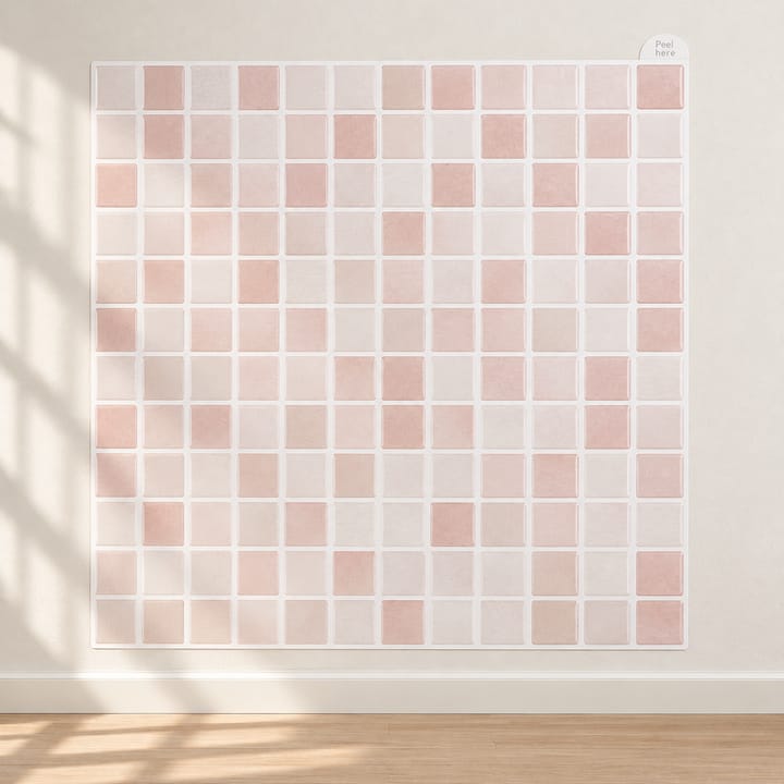 Mosaic Peel and Stick Tile Sheets, Pink mosaic
