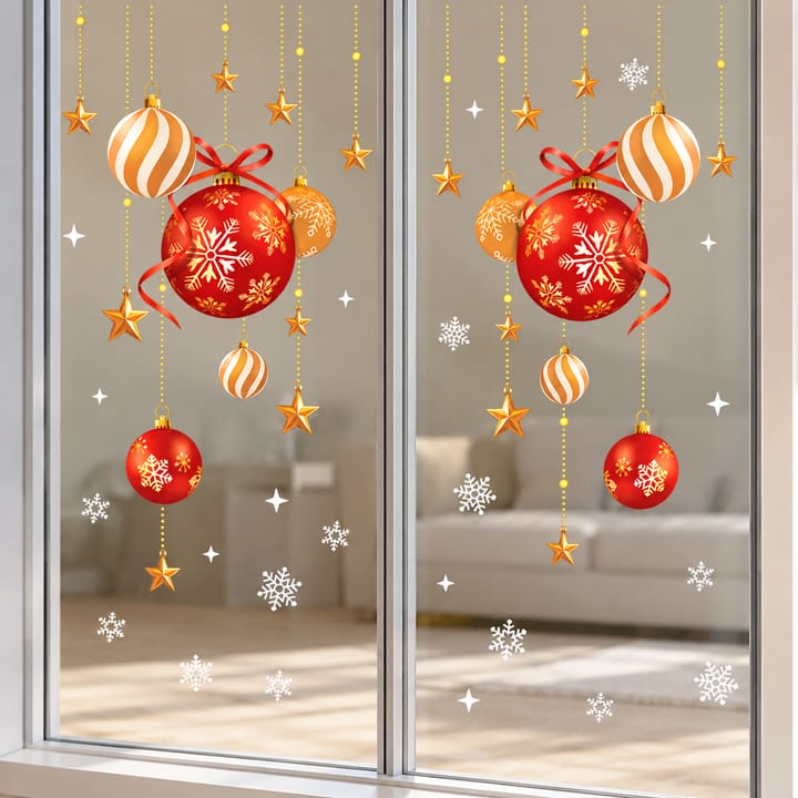 Christmas Ornament Window Decals