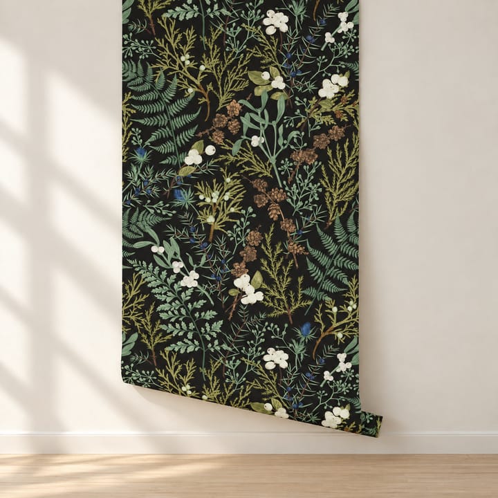 Black Forest Floral Peel and Stick Wallpaper, Black forest floral