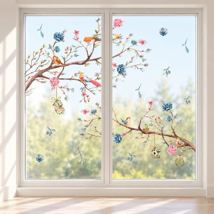 Watercolor Flower Window Cling Sheet