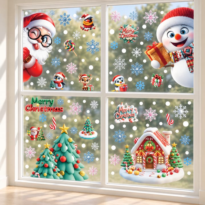 Christmas Static Cling Window Decorations