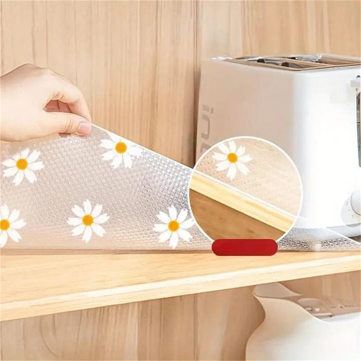 Daisy Print Foam Shelf Liner