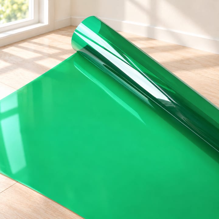 Colorful Stained Glass Window Cling Roll, Green