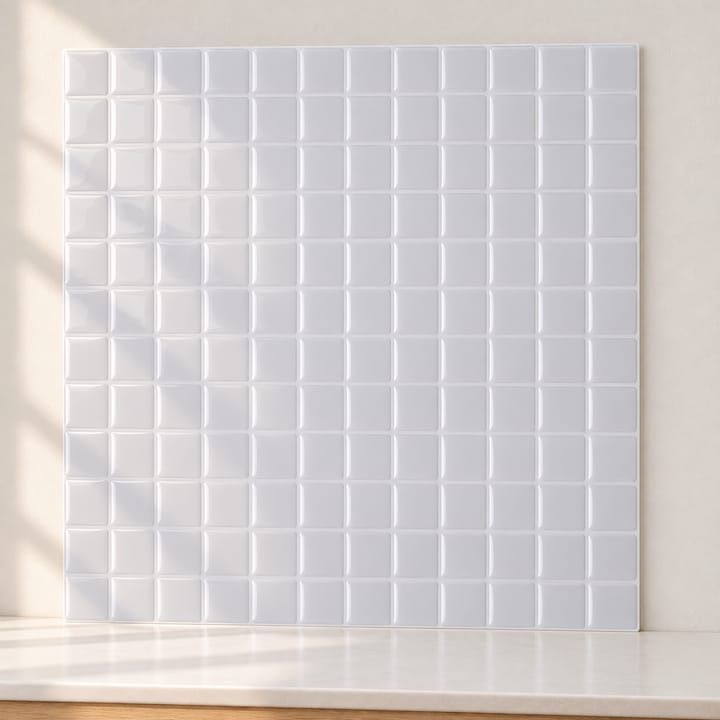 Mosaic Self-Adhesive Backsplash Tile Sheet, Light gray