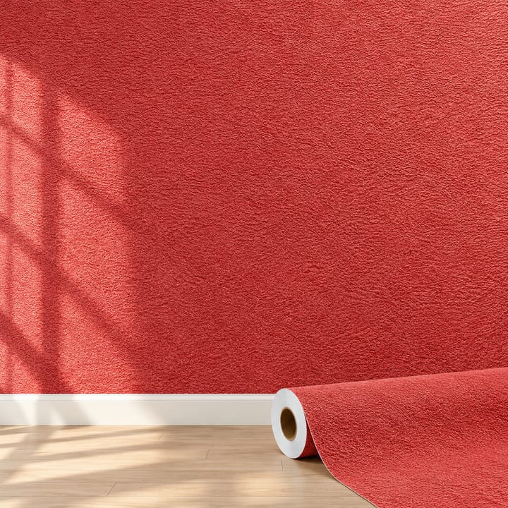 Textured Linen Peel and Stick Wallpaper, Red diatom