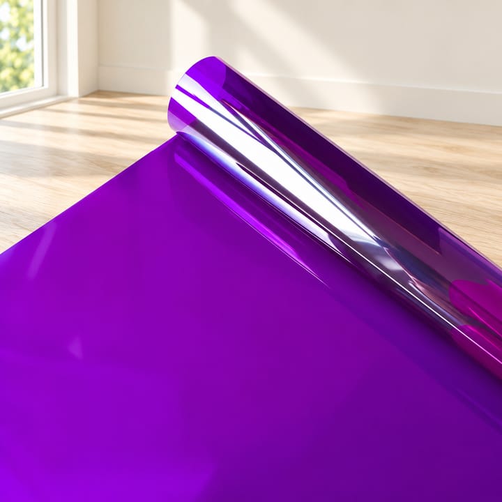Colorful Stained Glass Window Cling Roll, Purple
