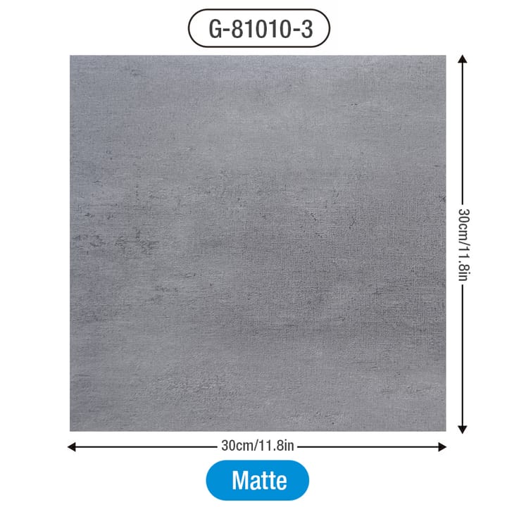 Peel and Stick Vinyl Floor Tile, Dark gray concrete matte