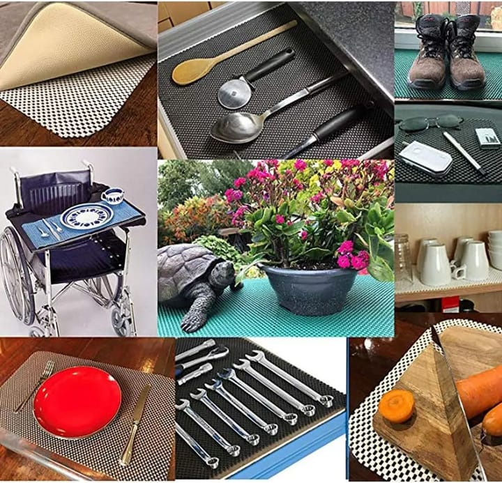 Black Grid Foam Shelf and Drawer Liner