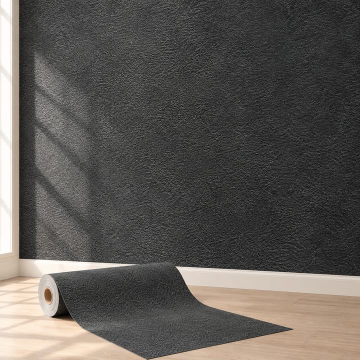 Textured Linen Peel and Stick Wallpaper, Dark gray diatom