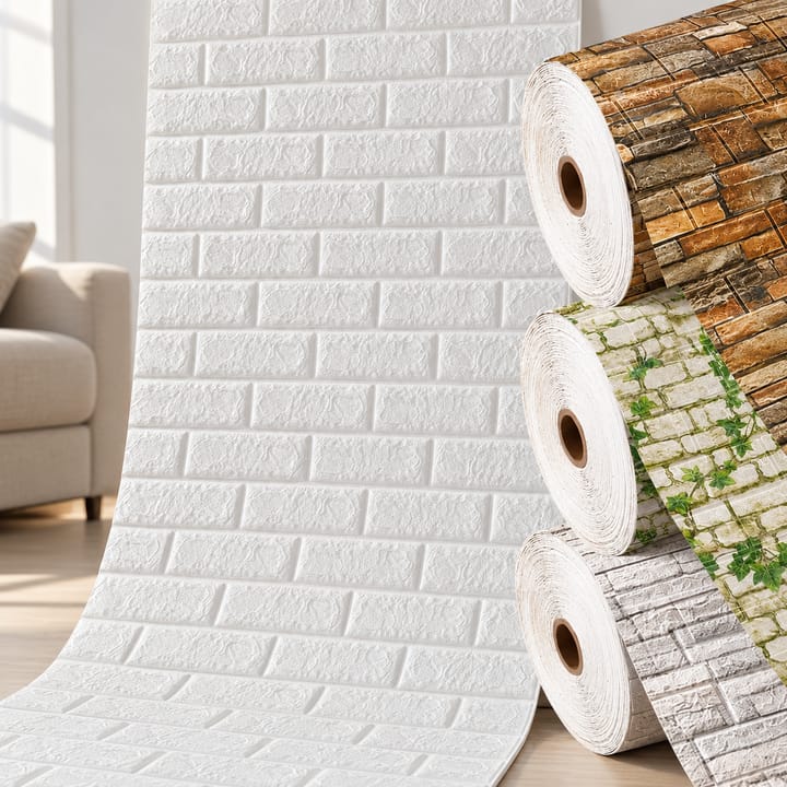 Embossed Foam Brick Wall Panel