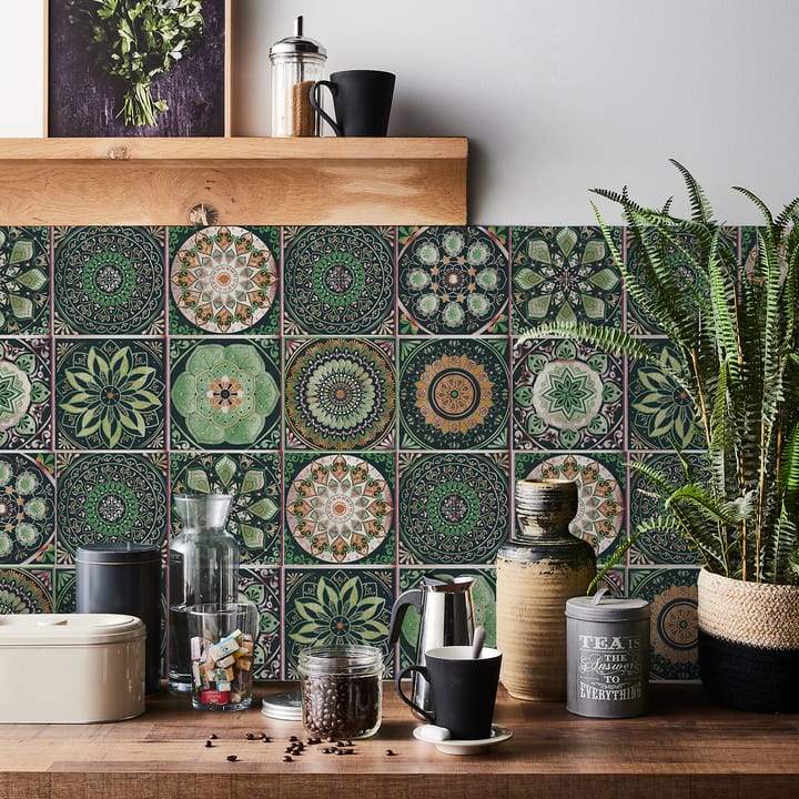 Geometric and Floral Peel and Stick Tile Stickers