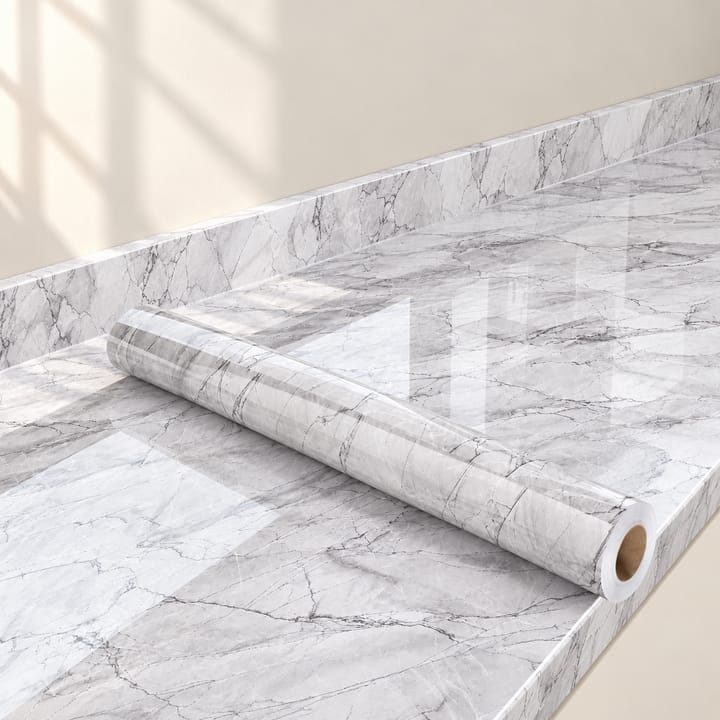 Marble Peel and Stick Backsplash Paper, Light gray marble