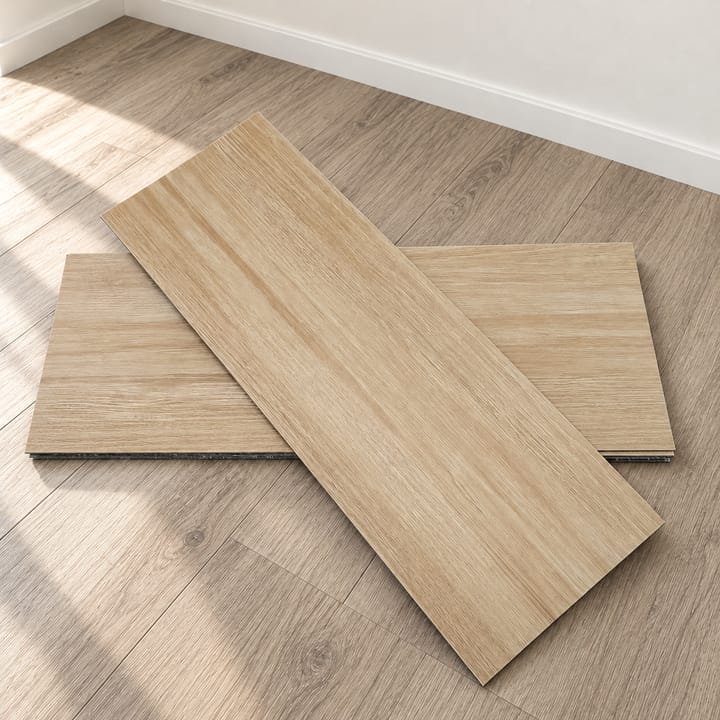 Self-Adhesive Wood Grain Vinyl Floor Tiles, Light natural wood grain