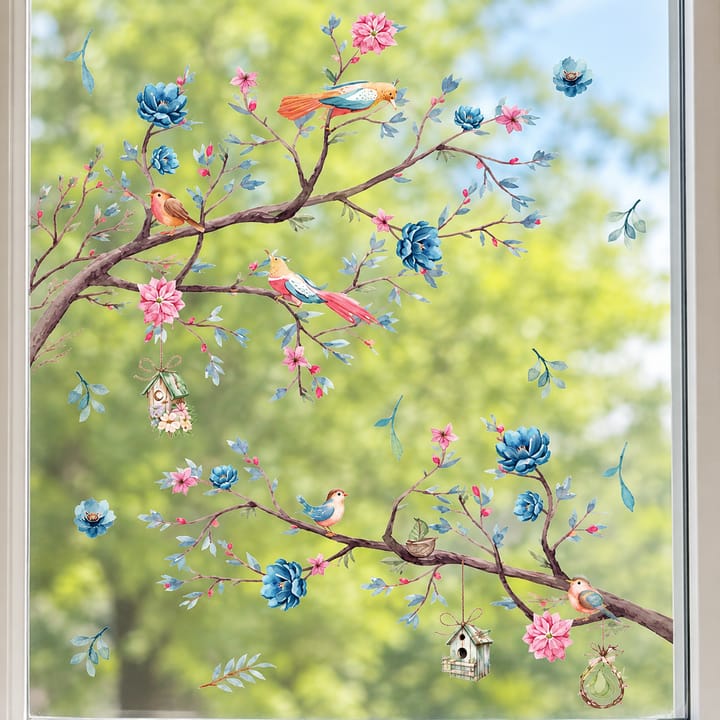 Watercolor Flower Window Cling Sheet