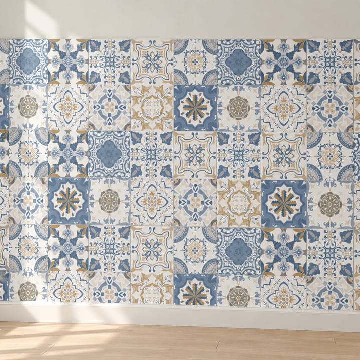 Geometric and Floral Peel and Stick Tile Stickers