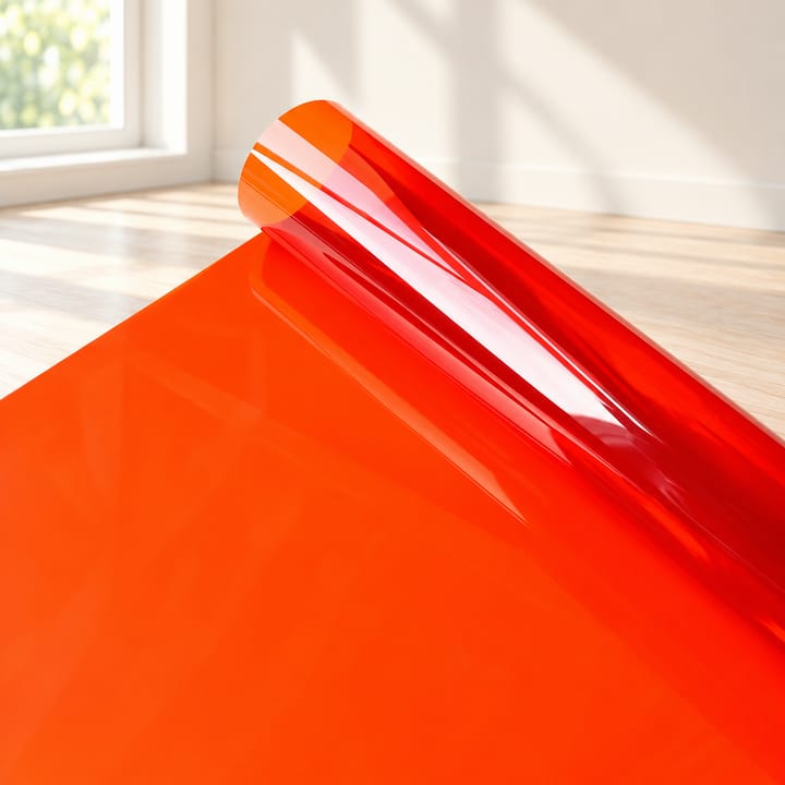 Colorful Stained Glass Window Cling Roll, Orange