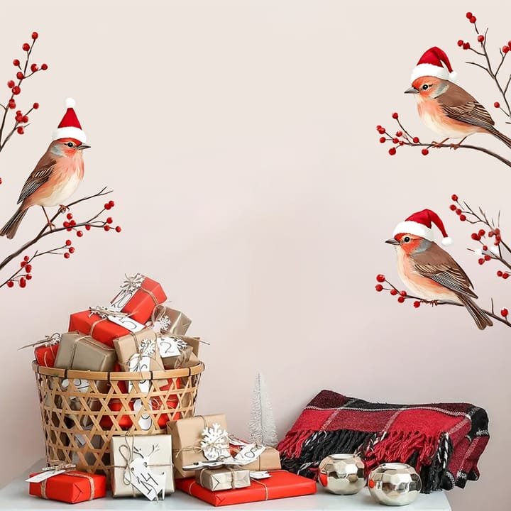 Christmas Bird Window Clings
