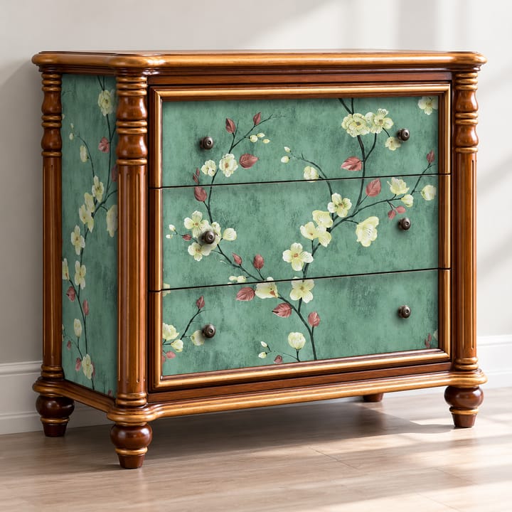 Vintage Floral Leaf Peel and Stick Wallpaper