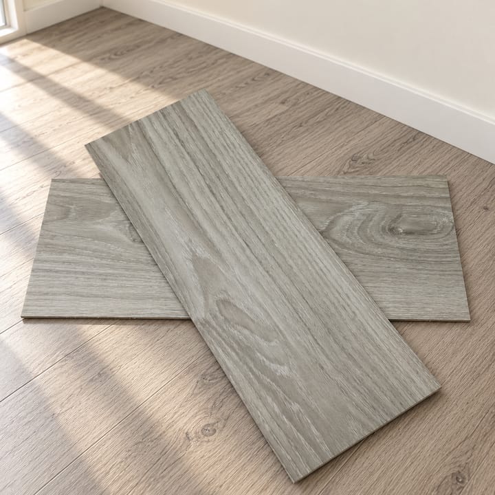 Self-Adhesive Wood Grain Vinyl Floor Tiles, Gray wood grain