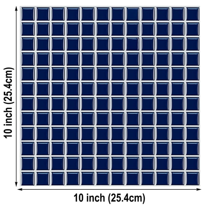 Mosaic Peel and Stick Tile Sheets, Navy blue mosaic