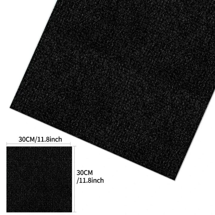 Quiet Grip Carpet Floor Squares, Black