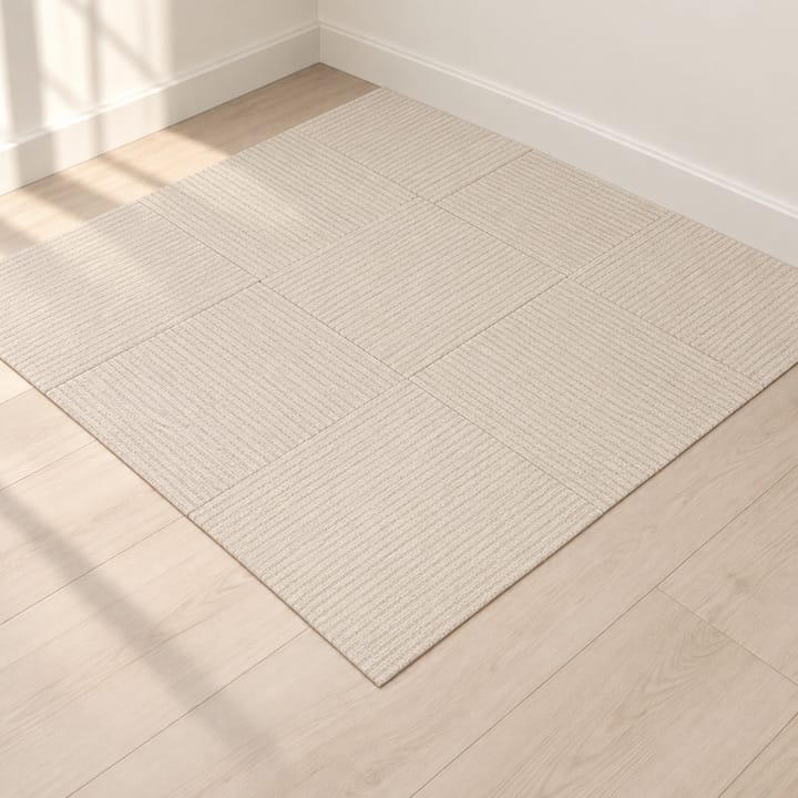 Quiet Grip Carpet Floor Squares, Beige