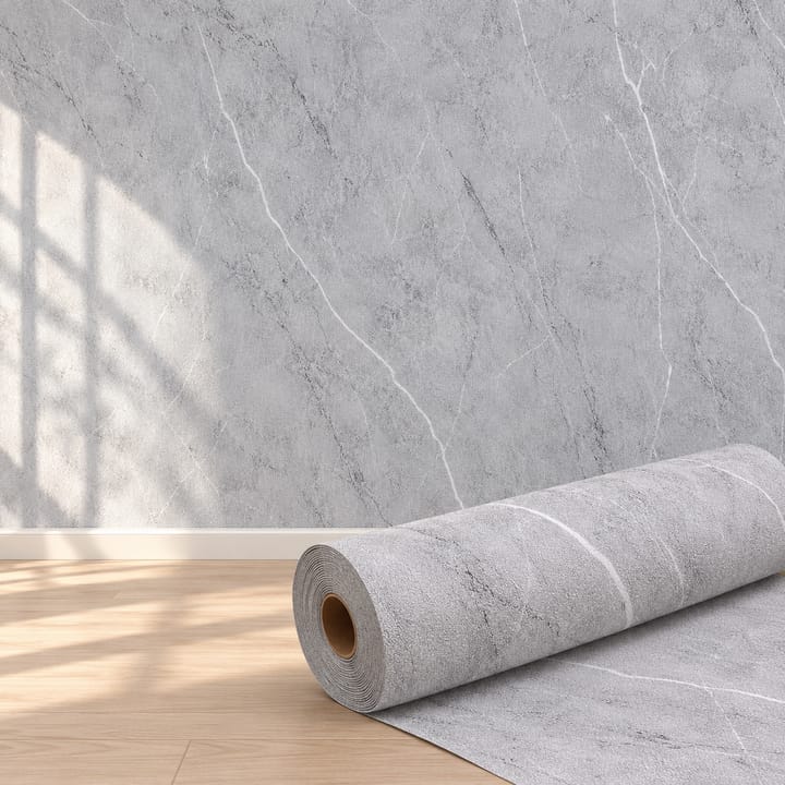Textured Linen Peel and Stick Wallpaper, Rock gray diatom