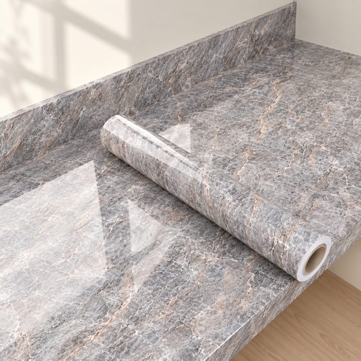 Marble Pattern Self-Adhesive Contact Paper, Cream marble with pink veining