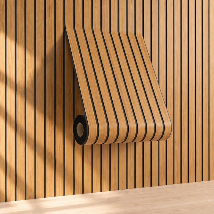 Wood Grain Peel and Stick Slat Wall Panels, White