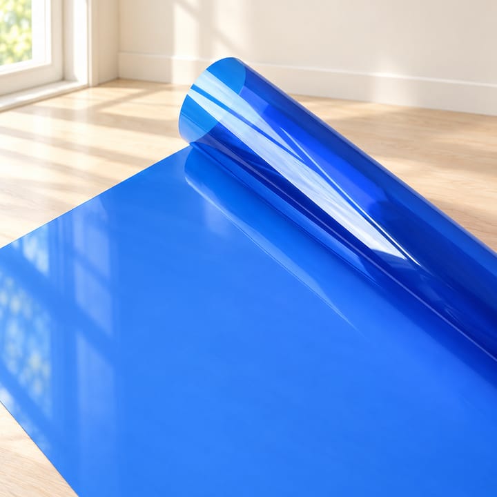 Colorful Stained Glass Window Cling Roll, Blue