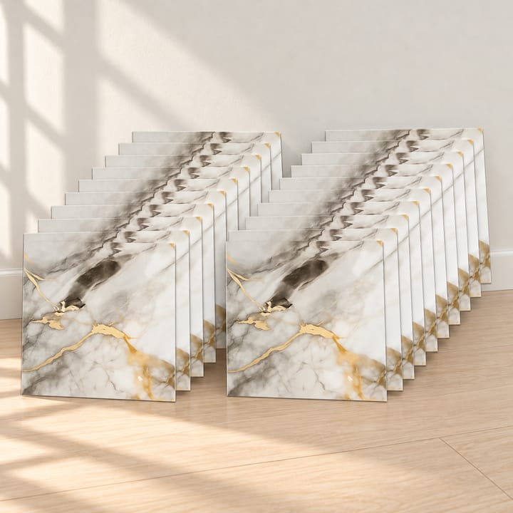 Marble Peel and Stick Tile Stickers, Pandora marble, 20 sheets