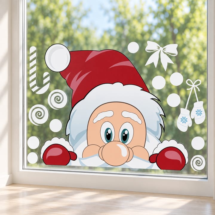 Christmas Static Window Clings, Reindeer with snowflakes