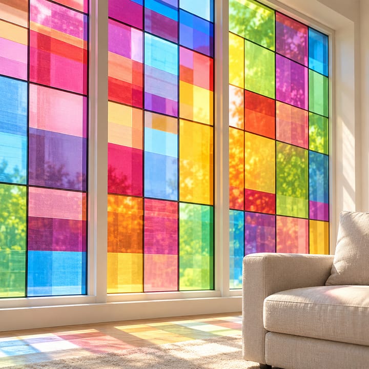 Colorful Stained Glass Window Cling Roll