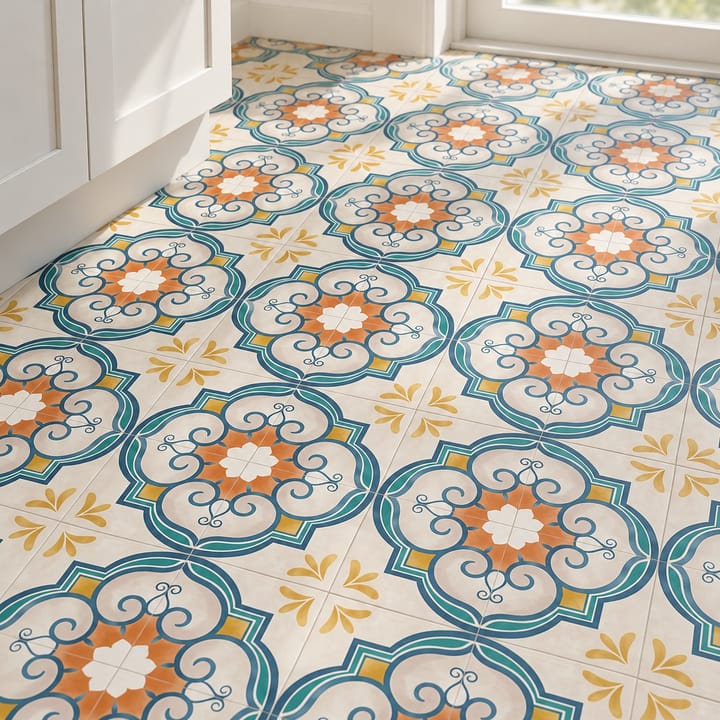 Garden Medley Peel and Stick Floor Tiles