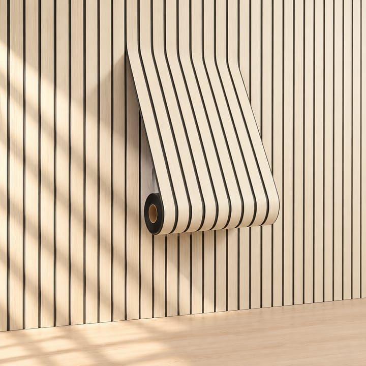 Wood Grain Peel and Stick Slat Wall Panels, Walnut
