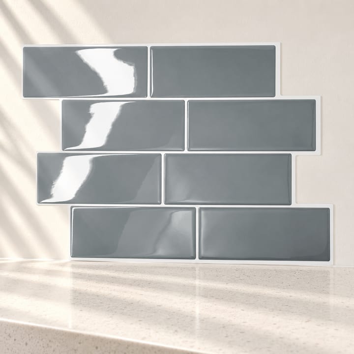 Peel and Stick Backsplash Tile Sheets, Beige stone