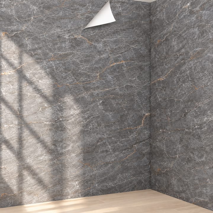 Marble Peel and Stick Wallpaper Roll, Gray marble