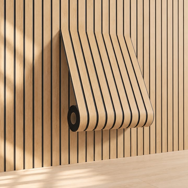 Wood Grain Peel and Stick Slat Wall Panels, Light wood