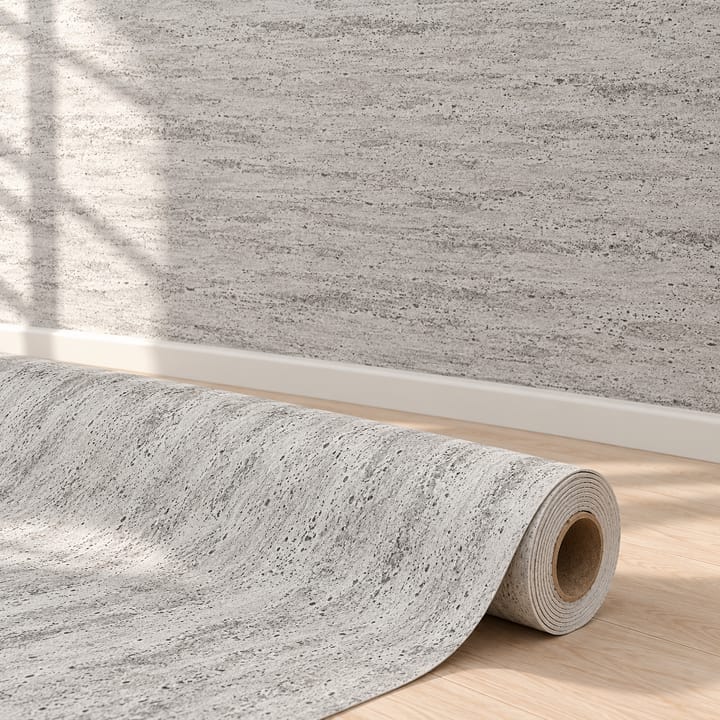Stone gray finish in a shop with mirrors, with close-ups of the roll