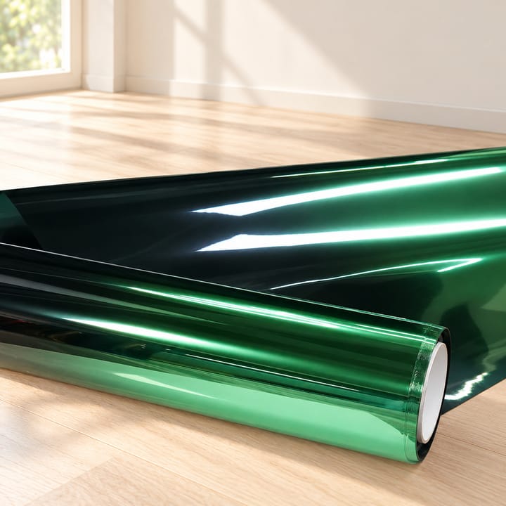Color Shift Reflective Window Tint, Green